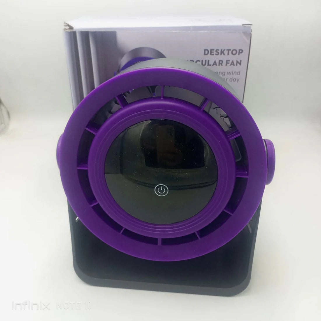 مروحة مكتب بدون شفرات بشاشة رقمية – موزع هواء صامت|Bladeless Desk Fan with Digital Display – Silent Air Circulator
