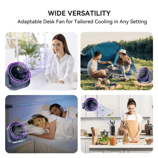 مروحة مكتب بدون شفرات بشاشة رقمية – موزع هواء صامت|Bladeless Desk Fan with Digital Display – Silent Air Circulator