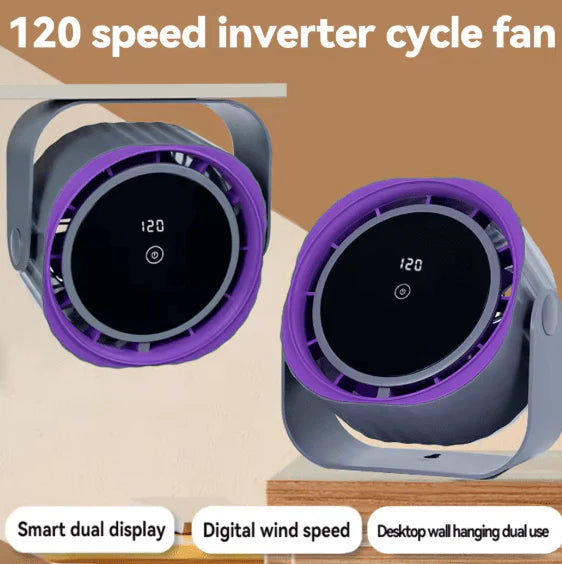 مروحة مكتب بدون شفرات بشاشة رقمية – موزع هواء صامت|Bladeless Desk Fan with Digital Display – Silent Air Circulator