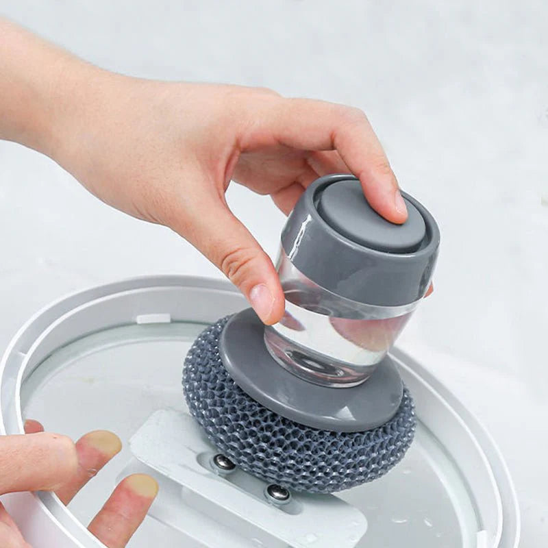 فرشاة جلي متعددة الوظائف بصابون داخلي✅All-in-One Scrubbing Brush with Liquid Reservoir