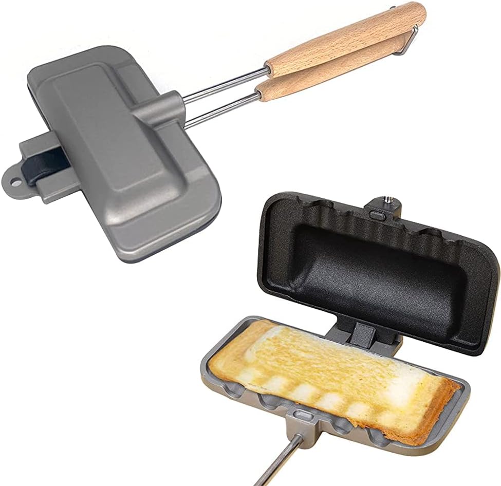 مقلاة سندويشات سهلة التنظيف ومثالية للطهي السريع|✅Easy-Clean Non-Stick Pan for Stuffed Toast & Snacks
