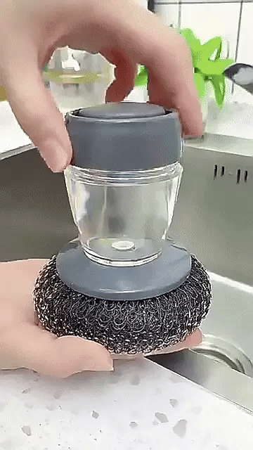فرشاة جلي متعددة الوظائف بصابون داخلي✅All-in-One Scrubbing Brush with Liquid Reservoir