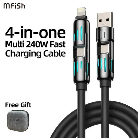 كابل شحن USB متعدد 4 في 1 | كابل شحن USB متعدد 4 في 1
